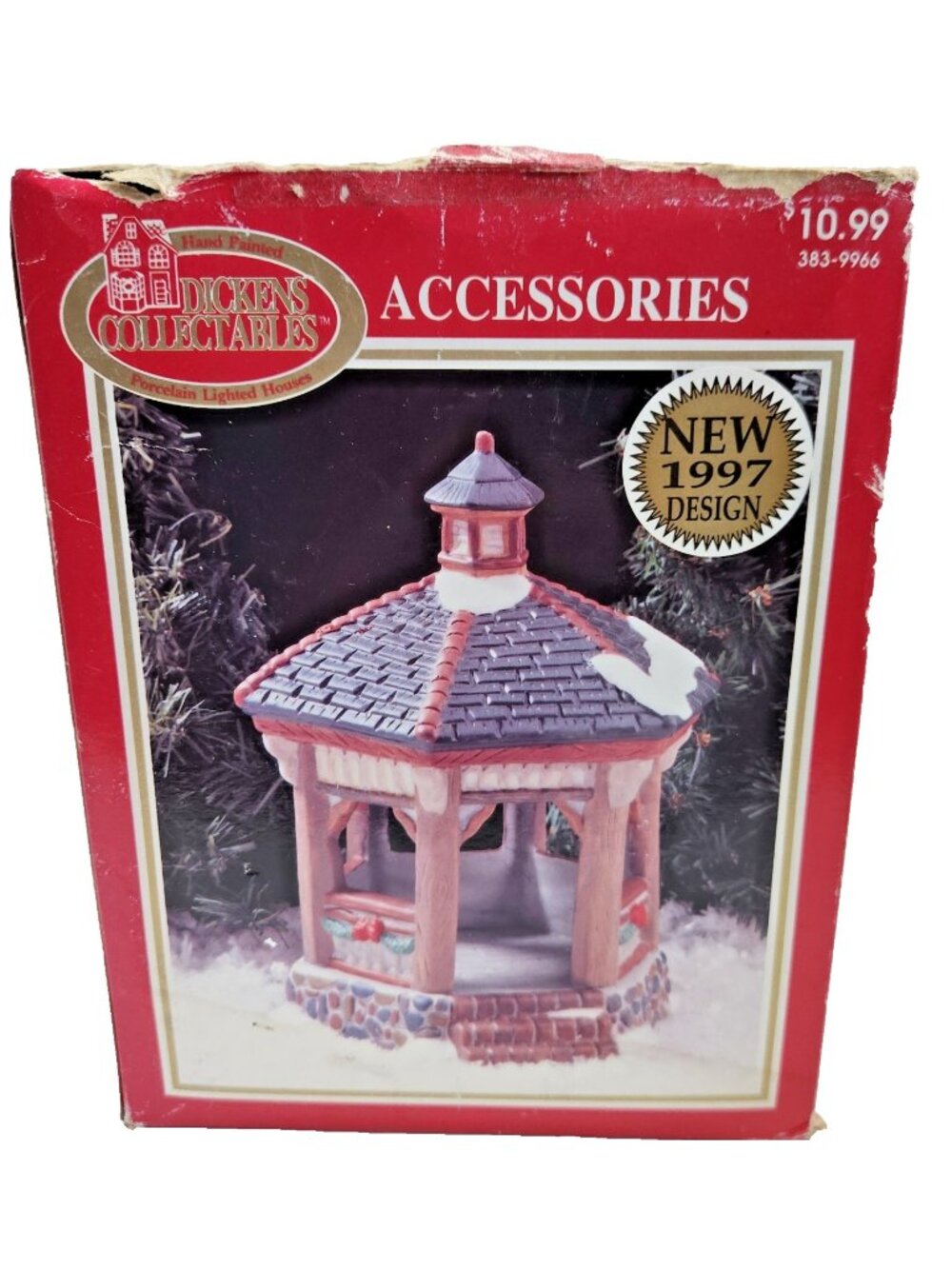 Dickens Collectables Gazebo 1997 Porcelain Christmas Village Accessory READ